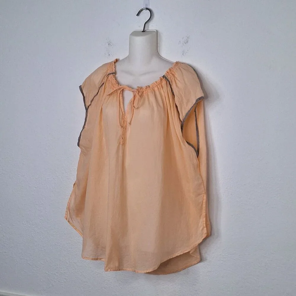 We The Free Tunic Sz XS Boxy Relaxed Cottagecore Boho Beach Cover Up